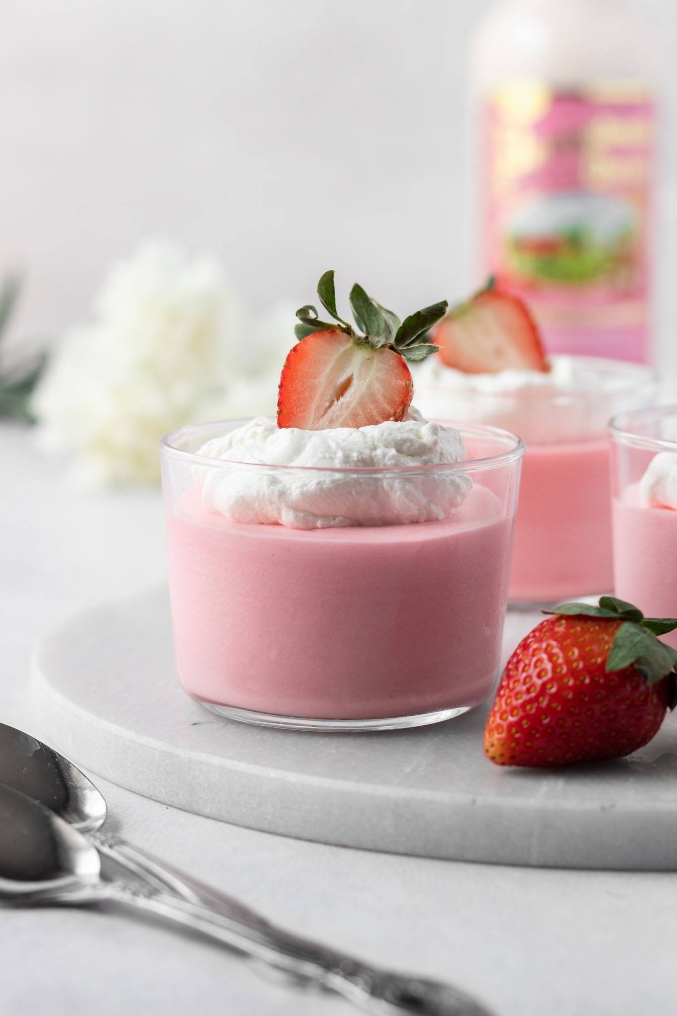 Strawberries & Cream Mousse Cups